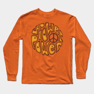 Flower Power Word Art Long Sleeve T-Shirt